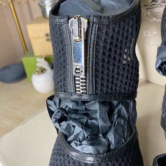 Burberry Black Mesh 115 Black Platform Sandal - Picture 12 of 16